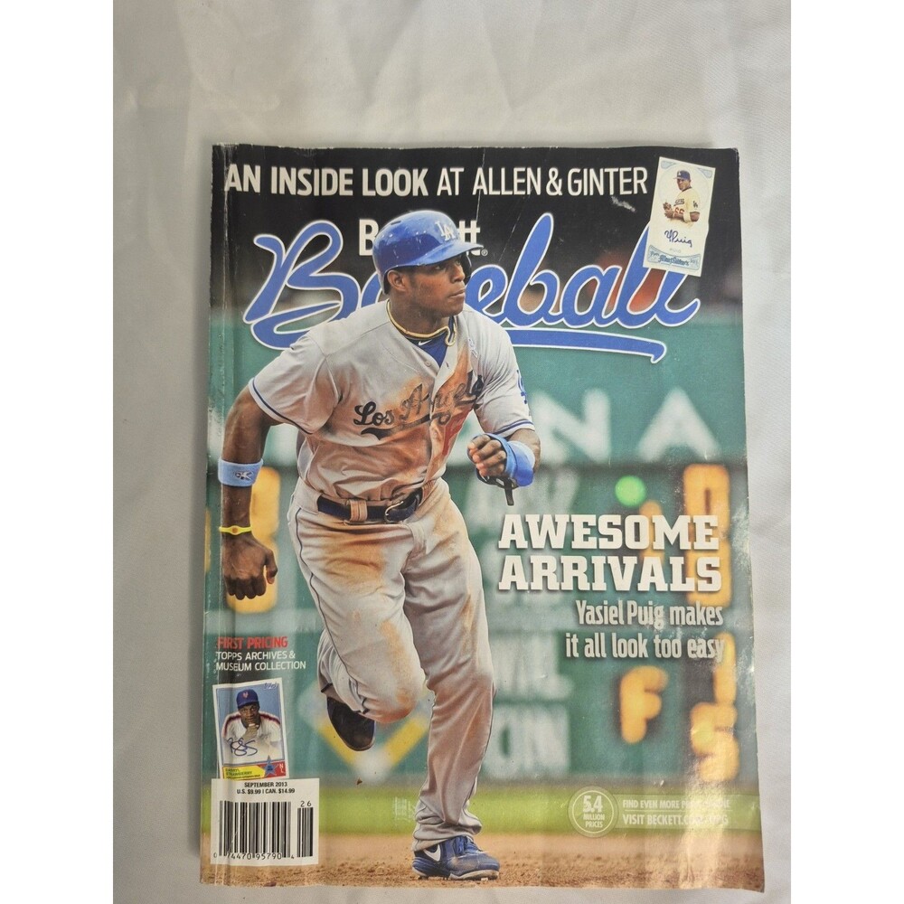 Vintage Beckett Baseball Card Price Guide + Magazine Lot – September 2013